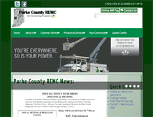 Tablet Screenshot of parkecountyremc.com